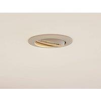 Prios recessed ceiling light Fibur, beige, aluminium, 8.2 cm