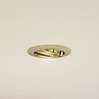 Prios recessed ceiling light Fibur, gold, aluminium, 8.2 cm