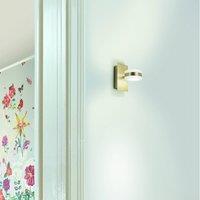 Fabas Luce LED wall light Dunk, brass, 2-bulb, 3,000 K, metal