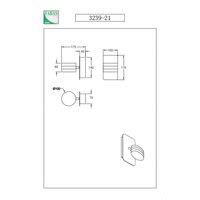 Fabas Luce LED wall light Dunk, aluminium, 2-bulb, 3,000 K, metal