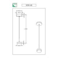 Fabas Luce LED pendant light Dunk, brass, 1-bulb, 3,000 K, metal