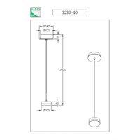 Fabas Luce LED pendant light Dunk, aluminium, 1-bulb, 3,000 K, metal