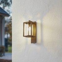 Lucande Ferda outdoor wall light, hanging, brown, IP44