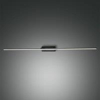 Fabas Luce LED mirror light Nala, black, width 110 cm, metal