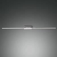 Fabas Luce LED mirror light Nala, chrome-plated, width 110 cm, metal