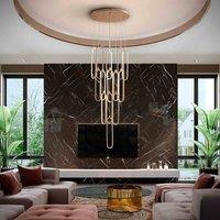 Schuller Valencia LED hanging light Colette rose gold 14-light 60cm remote control