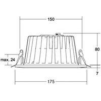 BRUMBERG LED recessed downlight Lydon Midi, white, DALI, 3,000 K
