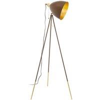 EGLO Chester floor lamp, height 149 cm, rust/gold-coloured, steel