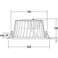BRUMBERG LED recessed downlight Lydon Maxi, on/off, 3,000 K