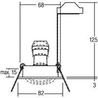 BRUMBERG recessed spotlight Tirrel-R, GU10 socket, aluminium matt
