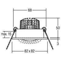 BRUMBERG LED recessed spotlight Tirrel-S, on/off, chrome