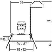 BRUMBERG recessed spotlight Tirrel-S, GU10 socket, chrome