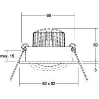 BRUMBERG LED recessed spotlight Tirrel-S, RC-dimmable, chrome