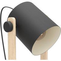 EGLO Hornwood floor lamp, height 140 cm, black/brown, steel