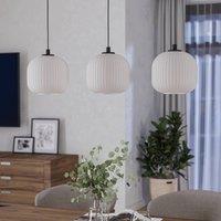 EGLO Mantunalle pendant light, length 120 cm, black/white, 3-bulb.