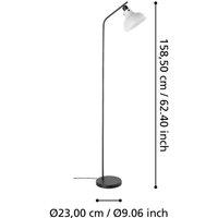 EGLO Matlock floor lamp, height 158 cm, grey/black