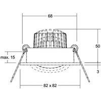 BRUMBERG LED recessed spotlight Tirrel-S, RC driver round titanium matt