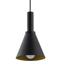 Argon Norte hanging light, black/gold steel length 114 cm, 4-bulb