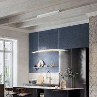 Fabas Luce Cordoba LED pendant light, length 110 cm, metal/wood, dimmable