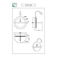 Fabas Luce LED reading lamp Dual, backlight, wood, shelf, dimmable