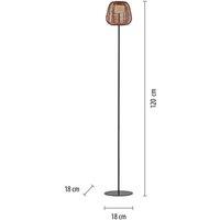 JUST LIGHT. GmbH JUST LIGHT. Askia rechargeable LED floor lamp, rattan, IP54, touchdim