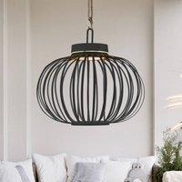 JUST LIGHT. GmbH JUST LIGHT. LED table lamp Akuba black 33 cm bamboo