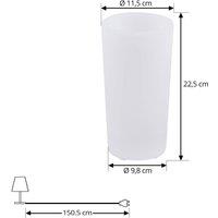 Lindby LED rechargeable flower vase Florista, RGB, IP54, 12cm, white