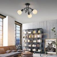 JUST LIGHT. GmbH JUST LIGHT. Loki ceiling light, 3-bulb, round, black, iron
