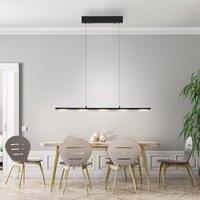 JUST LIGHT. GmbH JUST LIGHT. LED pendant light Nele, black, iron, glass