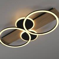JUST LIGHT. GmbH JUST LIGHT. Trooper LED ceiling light, iron, wood