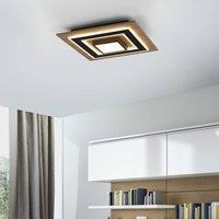 JUST LIGHT. GmbH JUST LIGHT. LED ceiling lamp Tola, angular, 2-bulb, wood, 3000 K