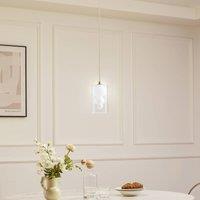 Lindby pendant light Kupla, opal/clear, glass, 1-bulb, G9