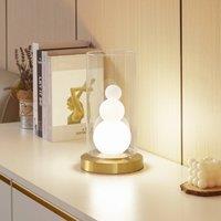 Lindby table lamp Kupla, opal/clear, glass, 20 cm, G9