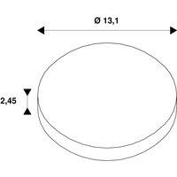 SLV Cyft decorative ring, white, steel, 13.1 cm