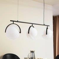 Lucande Helva pendant light, white, 3-bulb, 108 cm, rotatable