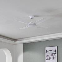 EGLO Bondi 1 ceiling fan, matt white, remote control