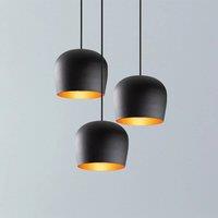 Opviq Berceste N-1413 pendant light, black, metal, 3-bulb, round