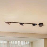 Lindby 48V Lumaro track lighting system, 3 LED strips, black, CCT