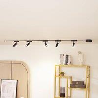 Lindby Track lighting system 48V Lumaro spots 5-bulb black 4cm dimmable