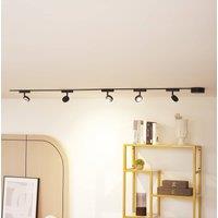 Lindby Track lighting system 48V Lumaro, spots, 5-bulb, black, 7.3cm