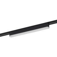 Lindby Track lighting system 48V Lumaro, batten light, 10-bulb, black