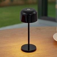 Lucande LED table lamp Quill, black, CCT, dimmable