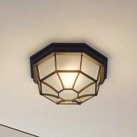 Lindby outdoor ceiling light Idril, anthracite, metal, 26.5cm