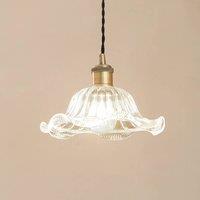 Lindby Ludowika pendant light, transparent, glass, 25cm, E27