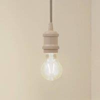 Lindby Hattie pendant light, beige, 5 cm, metal E27