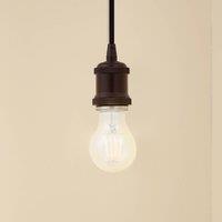 Lindby Hattie pendant light, black, 5 cm, metal, E27