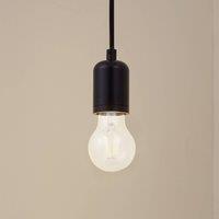 Lindby Hattie pendant light, black, 4.7 cm, metal, E27