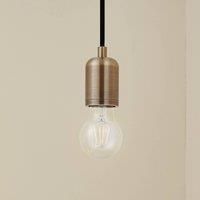 Lindby Hattie pendant light, brass, 4.7 cm, metal, E27