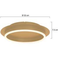 Steinhauer LED ceiling light Ringlux, gold-coloured, 32 cm, metal