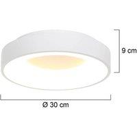Steinhauer LED ceiling light Ringlede, 2,700 K, 30 cm, white, metal